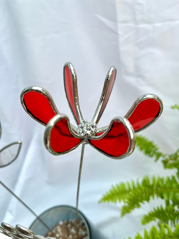 Stained Glass Flower - Handmade 3D Honeysuckle