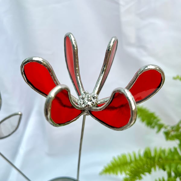 Stained Glass Flower - Handmade 3D Honeysuckle
