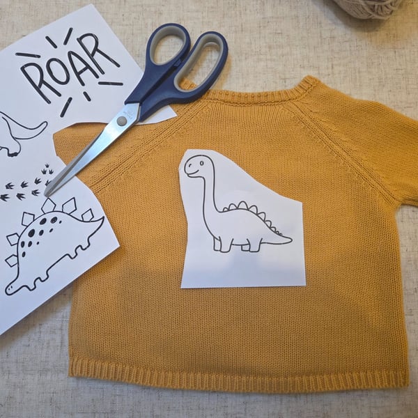DINOSAURS - Stick and stitch embroidery templates