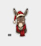 Unique Funny Christmas Sticker Xmas Decal For Adults - Grumpy Donkey & Robin