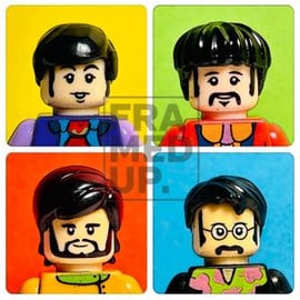 THE BEATLES - Yellow Submarine - Mounted Lego minifigure photo print