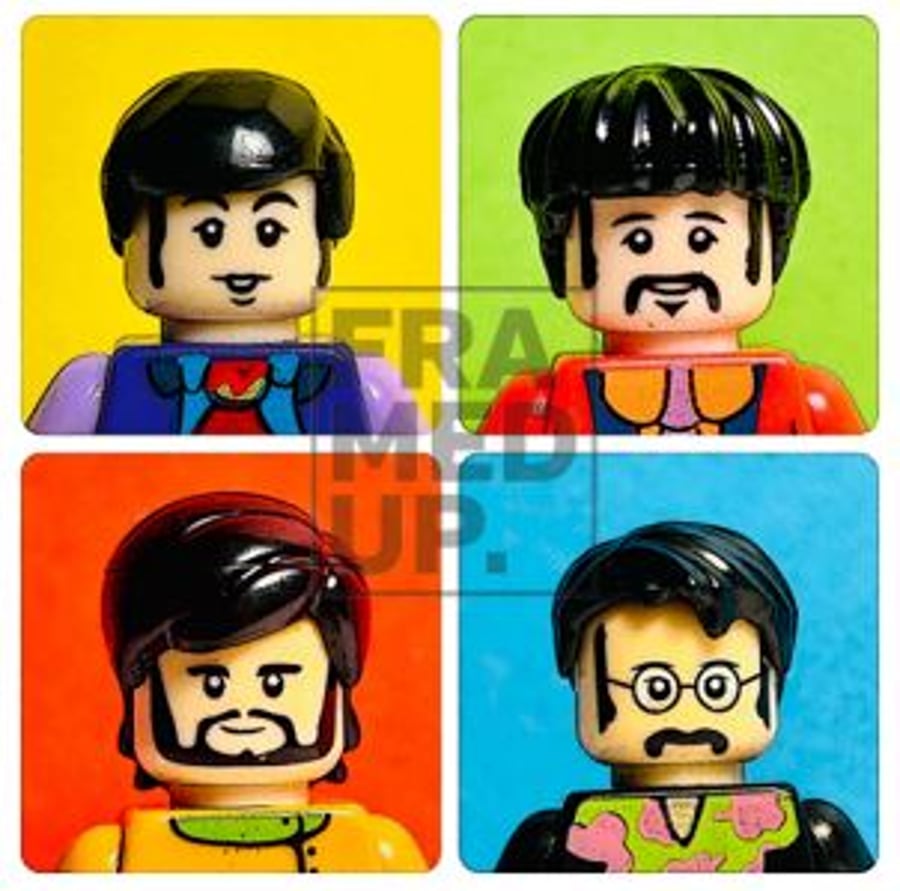 THE BEATLES - Yellow Submarine - Mounted Lego minifigure photo print