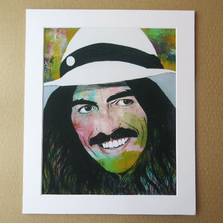 GEORGE HARRISON - ABSTRACT ART PRINT WITH MOUNT