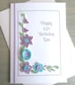 Personalised quilled 65th birthday card, handmade, any age, any name - Image 8