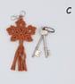 macrame keyring, maple leaf keychain, bag accessory - Image 4