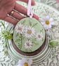 Daisy hand-painted log slice decoration - Image 2