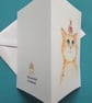 Kitty Cat and Bird Blank Card print. Gift for cat lovers  - Image 3