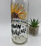 Sunflower bottle light, Yellow floral light up bottle, sunshine - Image 8