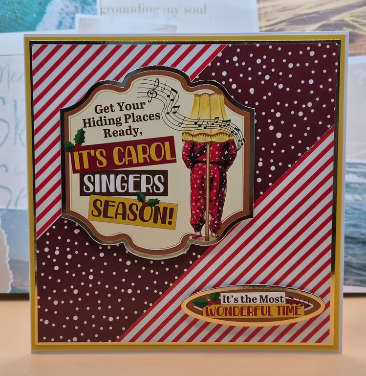 Get Your Hiding Places Ready! Funny Carol Singers Christmas Card