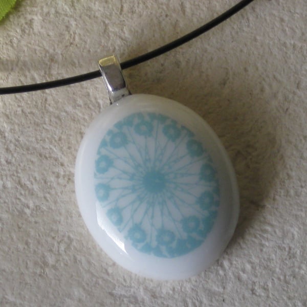 Fused Glass Pendant Necklace