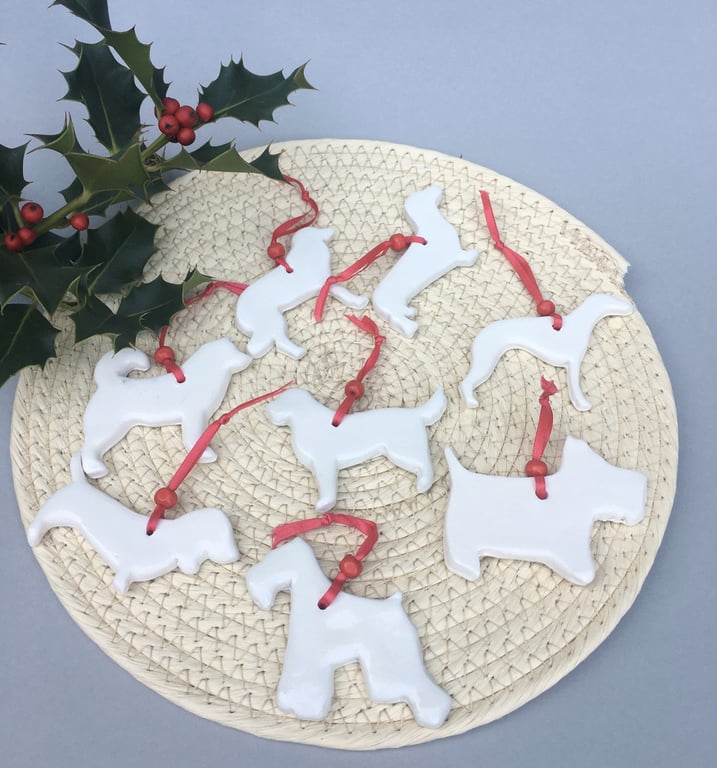 Handmade Ceramic Dog Gift Tags – Choose from a Variety of Breeds