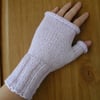 Lilac hand knitted fingerless gloves  wrist warmers