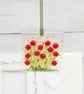 Happy Anniversary Card with Fused Glass Red Roses Keepsake - Image 7