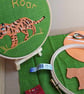 Craft kit - Tiger Roar hand appliqued and embroidered hoop picture - Image 6
