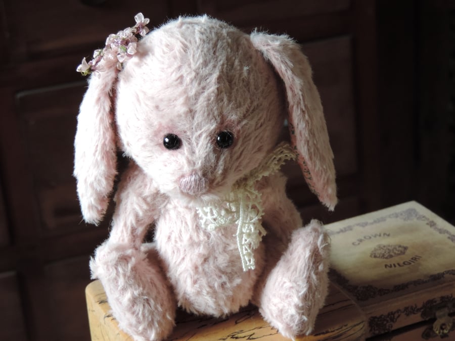 6" Hand Sewn Cute Rabbit.