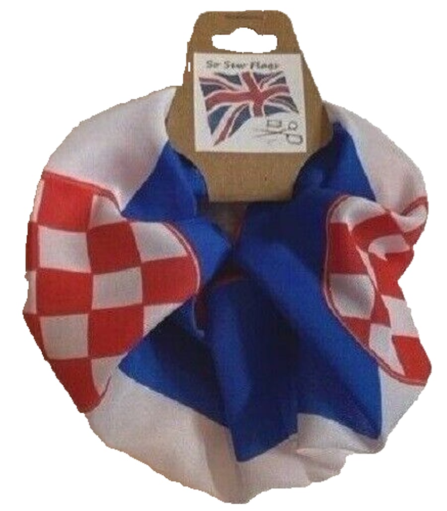 Croatia Croatian Flag Hair Scrunchie Scrunchies Accessory Band Elastic