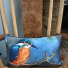 Beautiful kingfisher cushion