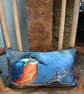 Beautiful kingfisher cushion