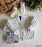 Hand Knitted Baby Cardigan & Booties Set with Merino Wool 0- 6 months size - Image 3