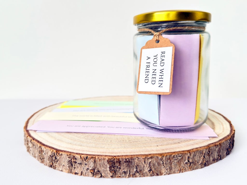 Read When You Need A Friend Jar, 50 Quotes and Messages, Best Friend Keepsake