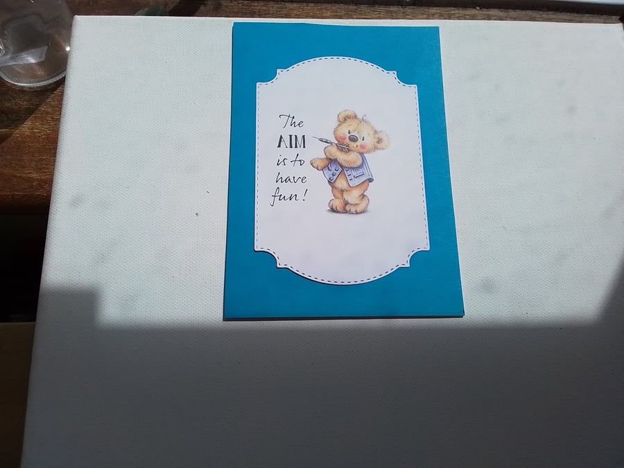 Card and gift tag set. Darts. Father's day. Birthday. Ref 425