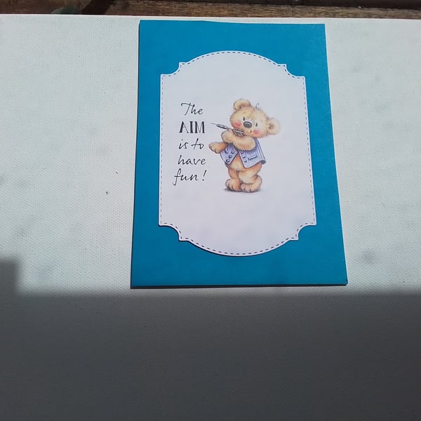 Card and gift tag set. Darts. Father's day. Birthday. Ref 425