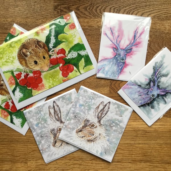 6 x blank cards suitable for Christmas !  Saves 2.50 on single card price 