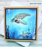 Turtle Blank Card - birthday, fathers day, thank you, sea life 