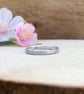 Handmade Narrow Silver Tree Bark Ring - Image 4