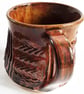 Textured Brown Glazed Mug - Hand Thrown Stoneware Ceramic Mug  - Image 4