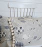 Grey Sheep Cushion with Cream Pom poms - Image 9
