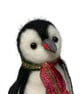 Mini Penguin, needle felted model, woollen sculpture
