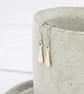 Hypoallergenic titanium ear wires - Brass stem dangle earrings - Delicate small  - Image 3