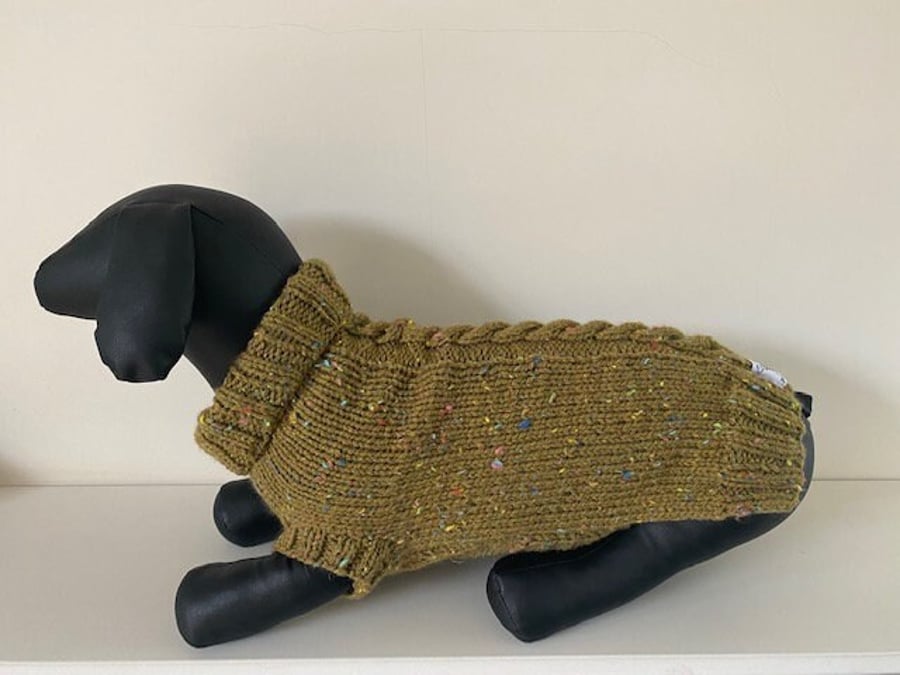 Dog Jumper - Ideal for a Miniature Dachshund or Small Dog, Roll Neck 