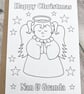 Coloured By Christmas Card & Gift Tag - Girl Angel - Personalised  - Image 4