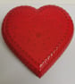 Hand painted red heart stone - Image 1