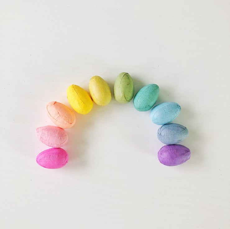 Pastel Candy Colored Wood Easter Beads for Farmhouse Garland, Easter G