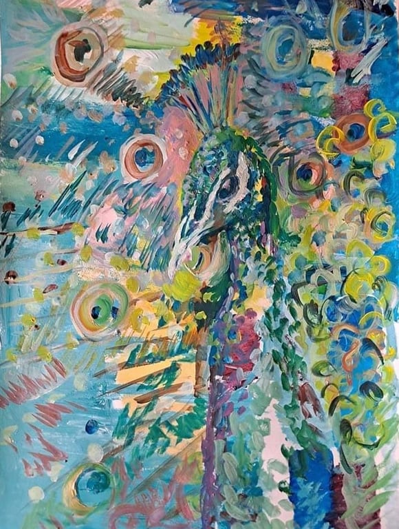 Peacock  print- Let your light shine