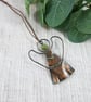 Angel, Copper Hanging Decoration with Jade Gemstone - Image 2