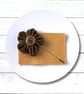 Green Flower Lapel Pin, Wedding Buttonhole - Image 2