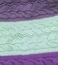 Hand knitted  blanket with cables  - Image 6