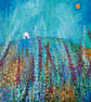 Foxglove Meadow, blank greetings card