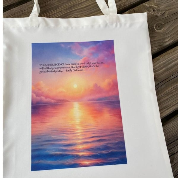 Emily Dickinson Quote Tote Bag – Phosphorescence – Literary Gift