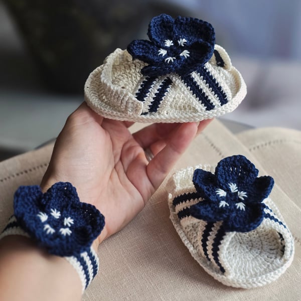 Mini & Me Blossom Set  - Deep Navy Bloom