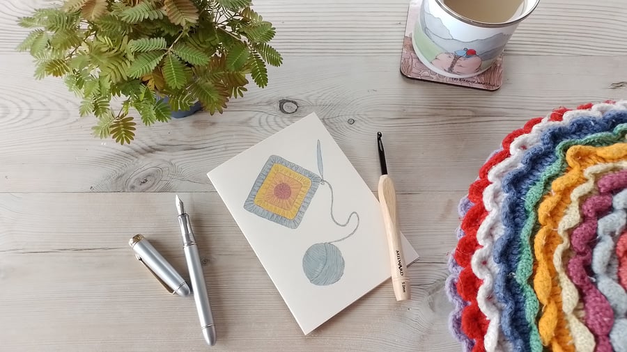 Hand Sewn Notebook with Original Crochet Design
