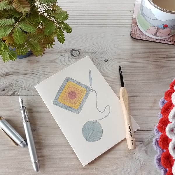 Hand Sewn Notebook with Original Crochet Design