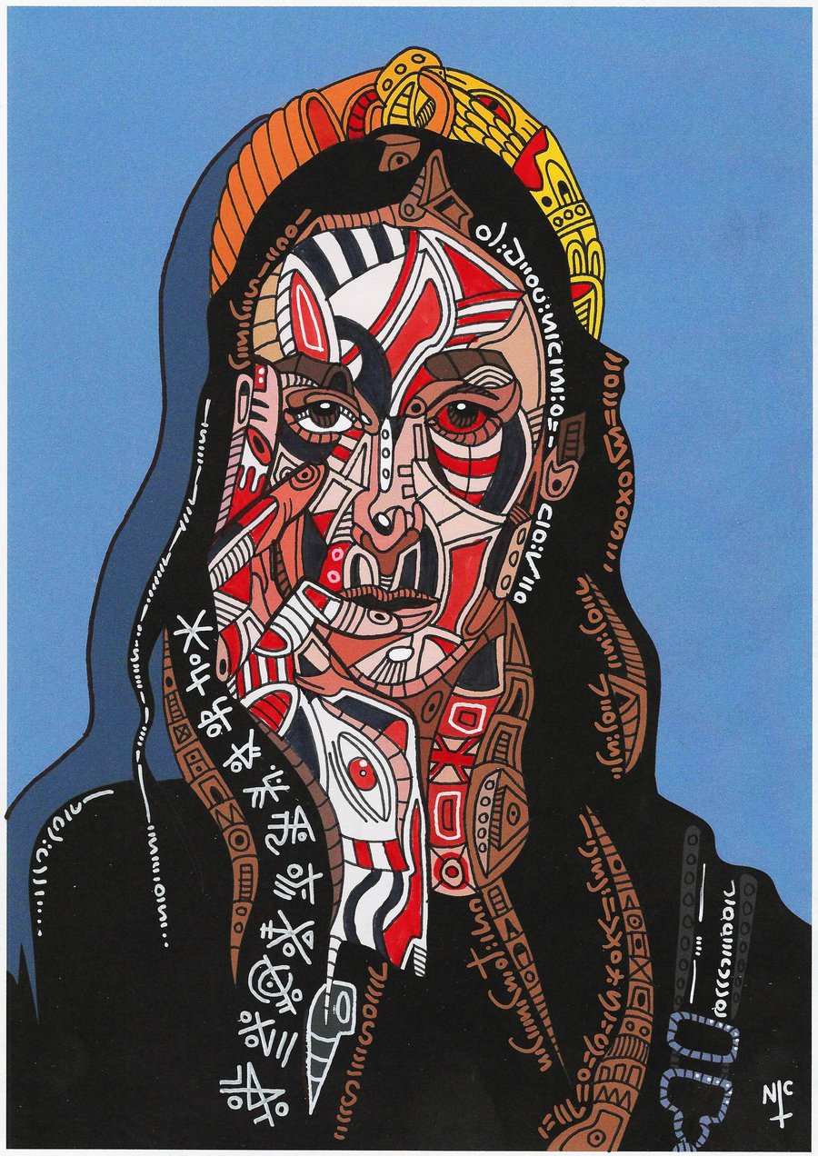 SURREAL PORTRAIT ART, CUBIST 