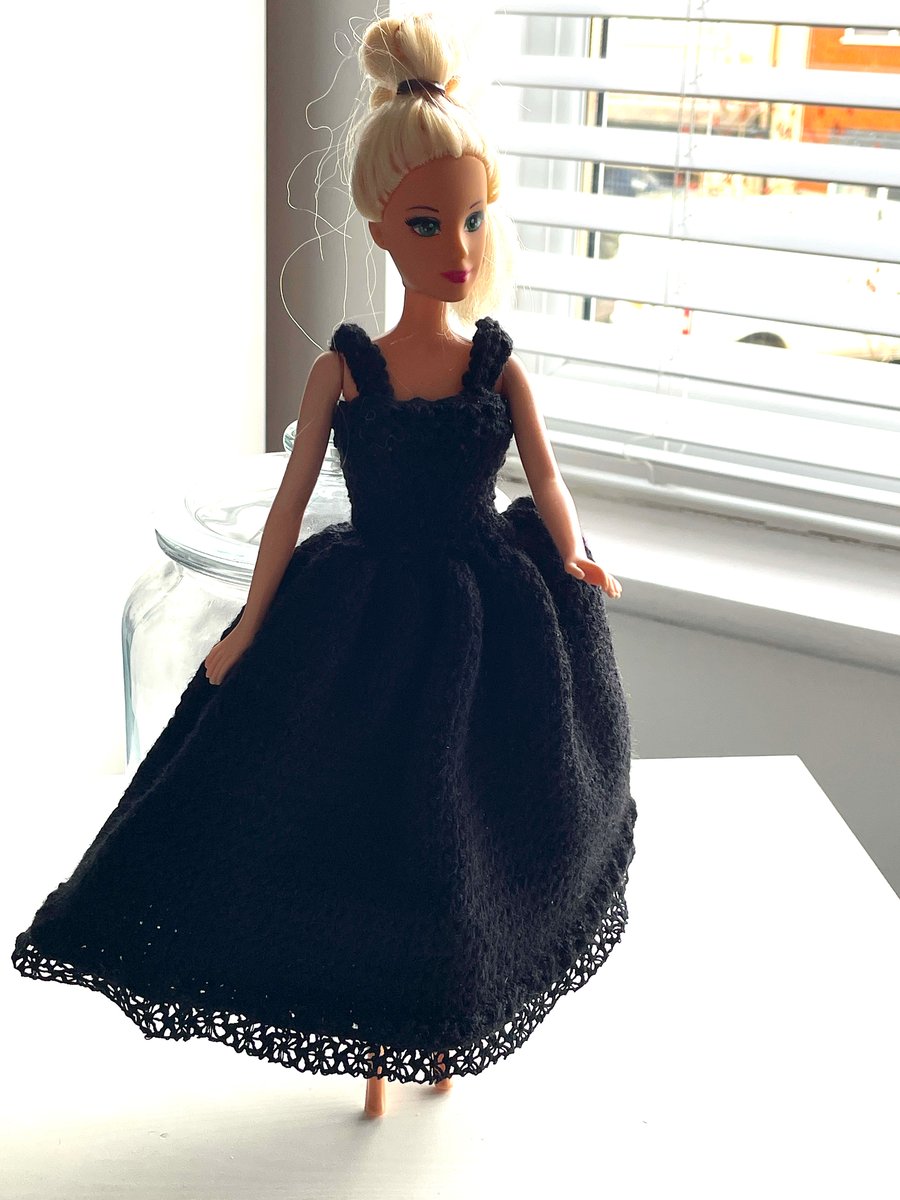 Hand Knitted Ball Gown for Barbie Dolls