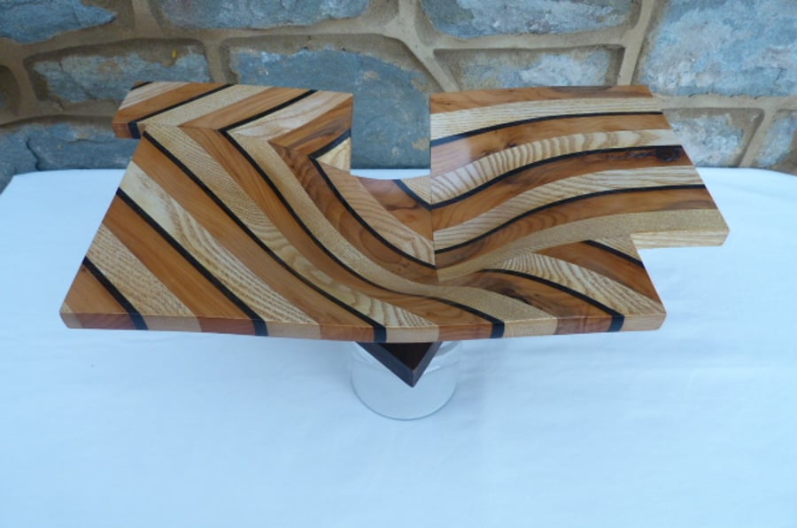 SEGMENTED BOWL,A FUN TO MAKE PIECE IN THREE WOOD SPECIES