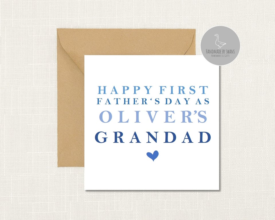 Happy first father's day as Grandad Greeting card